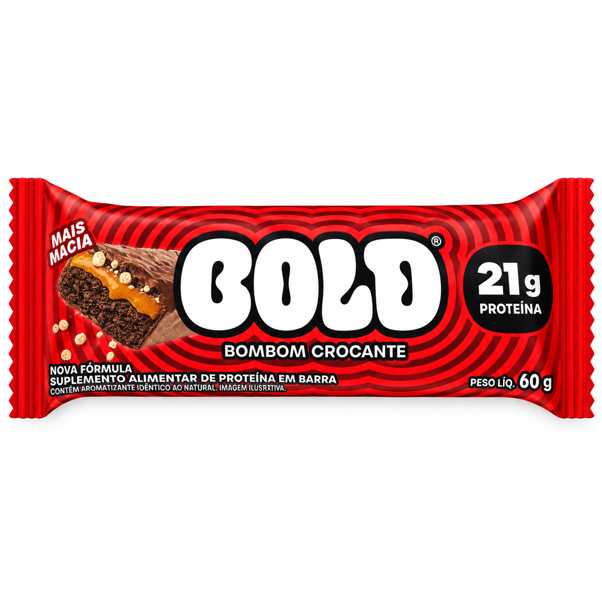 BARRA PROTEINA BOMBOM CROCANTE 60G BOLD