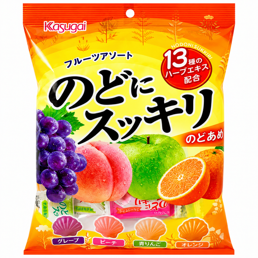 Bala de Menta e Frutas Sortidas 112g - Kasugai