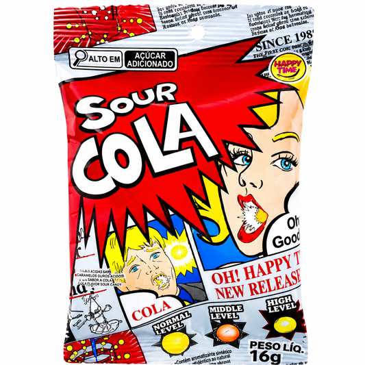 Bala Azeda Sour Cola 16g Happy Time