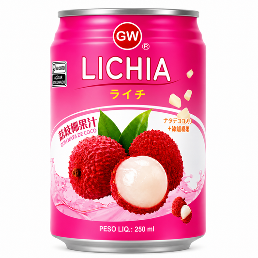 Suco de Lichia com Nata de Coco 250ml GW