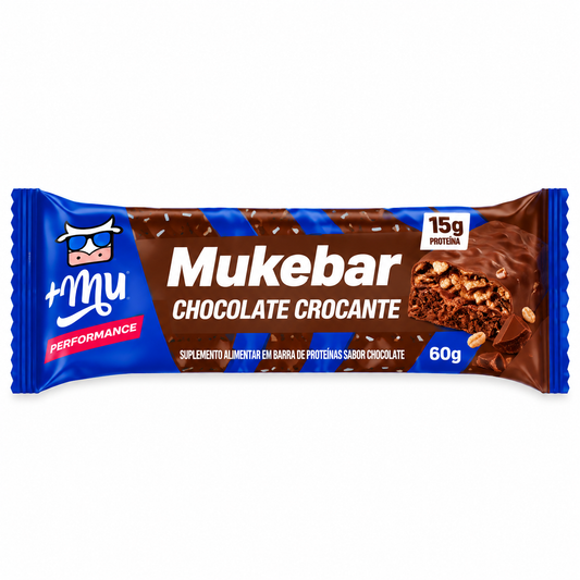 BARRA DE PROTEINA CHOCOLATE CROCANTE 60G MUKE