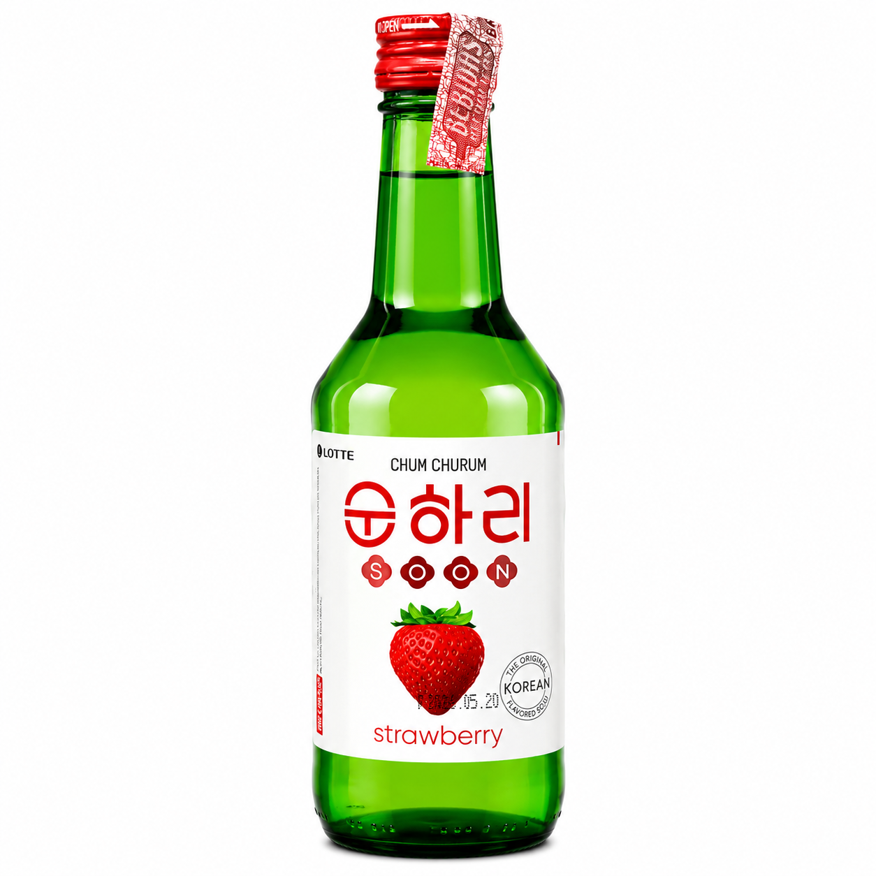 Bebida Coreana Soju Chum Churum Morango 360ml - Lotte