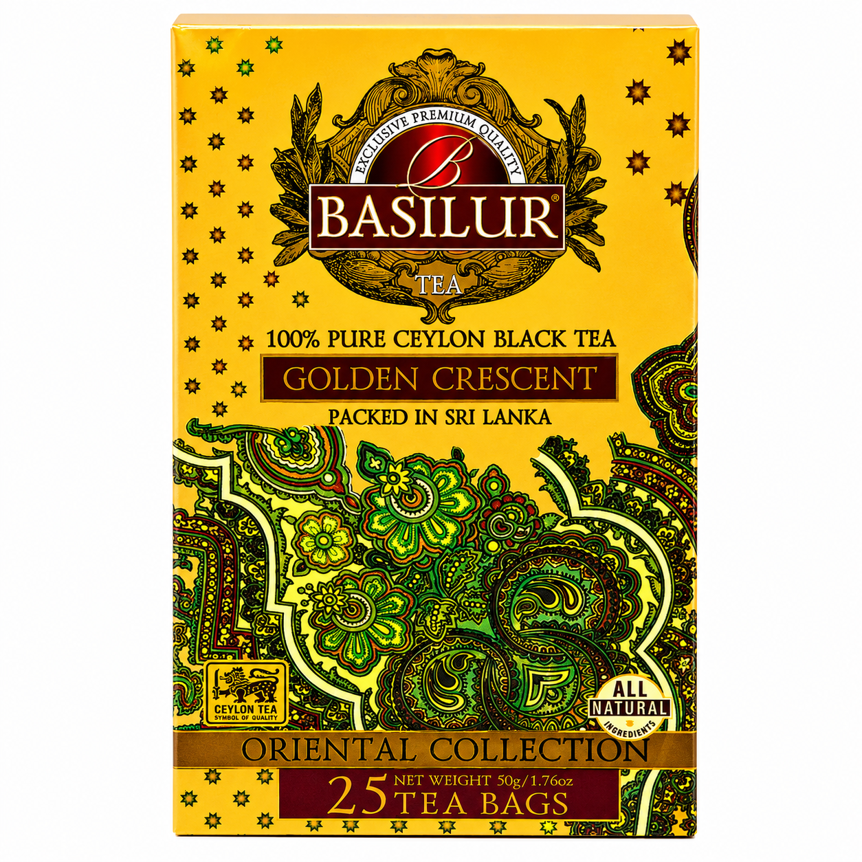 CHA PRETO DO CEILAO GOLDEN CRESCENT 50G BASILUR