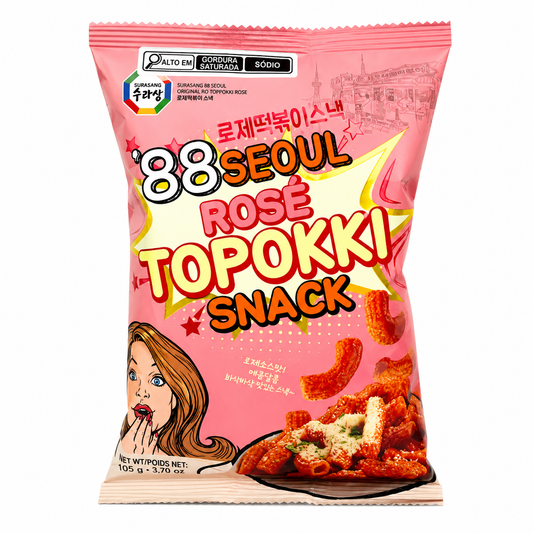 Salgadinho de Arroz Picante Topokki Rose 105g - Surasang