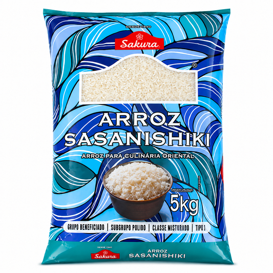 Arroz Sasanishiki 5kg para Culinária Oriental - Sakura