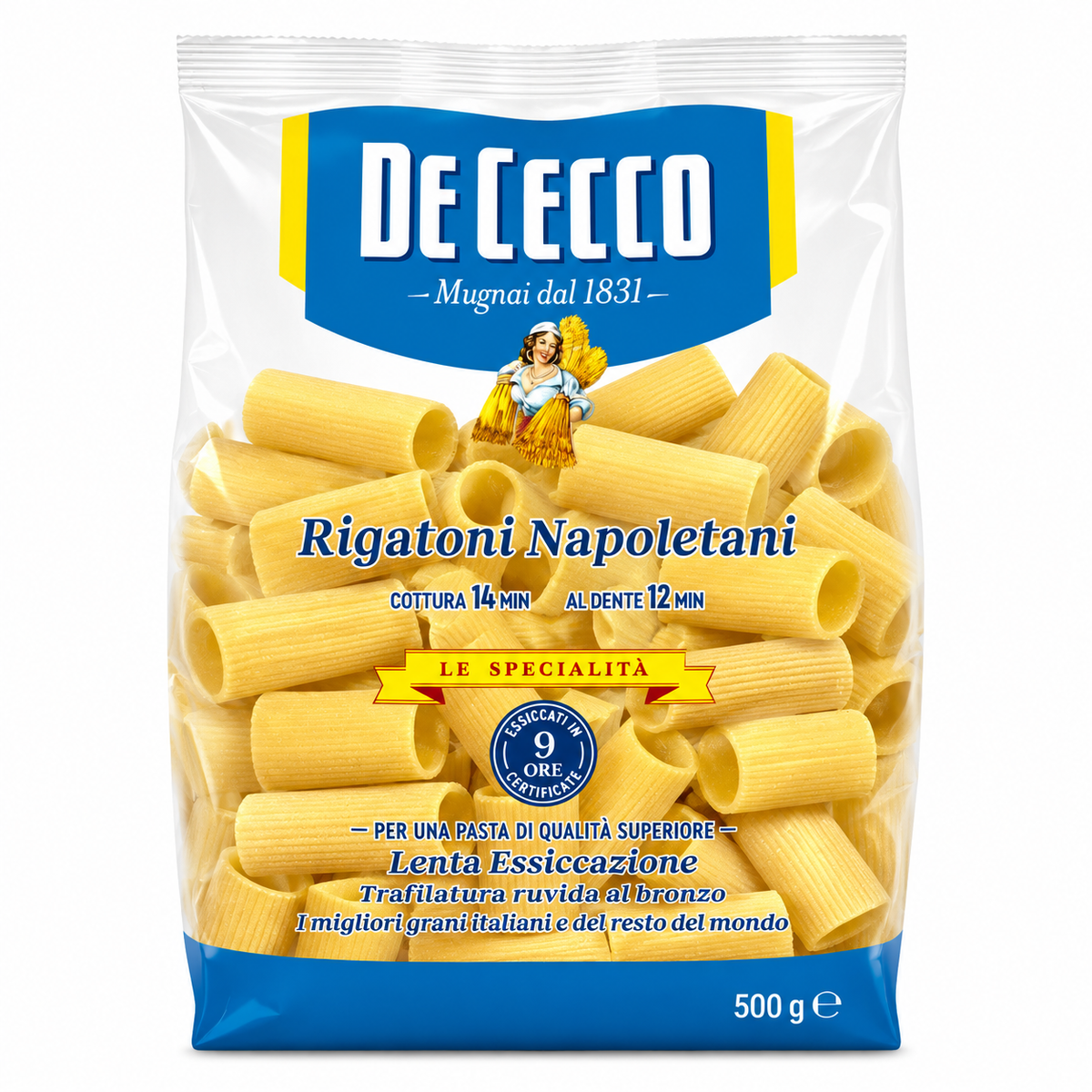 Macarrão Rigatoni Napoletani De Cecco N°124 500g