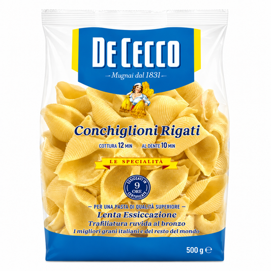 MACARRAO CONCHIGLIONI RIGATI 500G DE CECCO