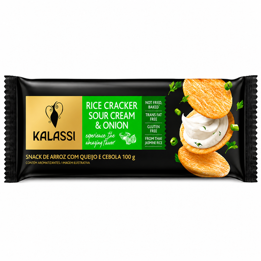 Snack de Arroz Kalassi Queijo e Cebola 100g Gluten Free