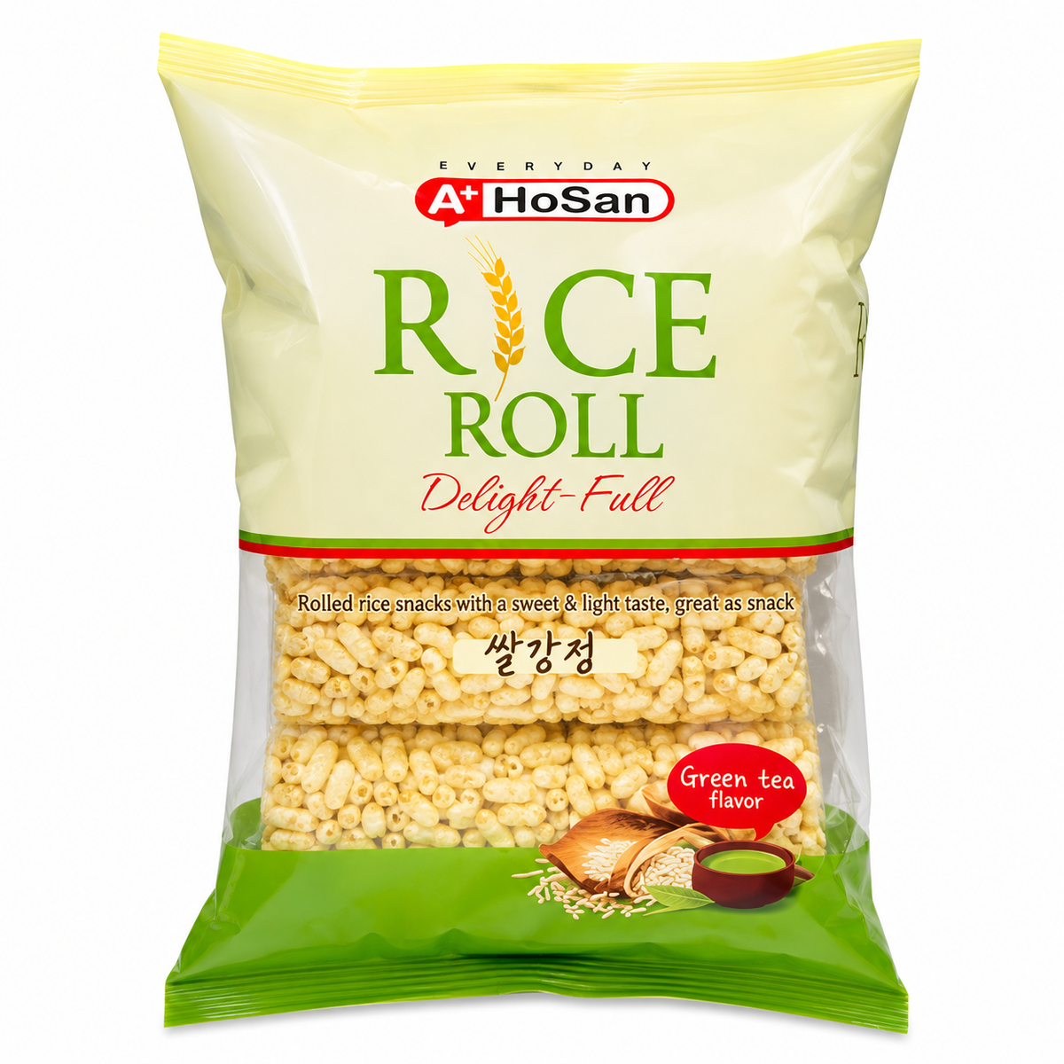 Biscoito de Arroz Cracker Chá Verde Hosan Rice 100g Empório Daruma