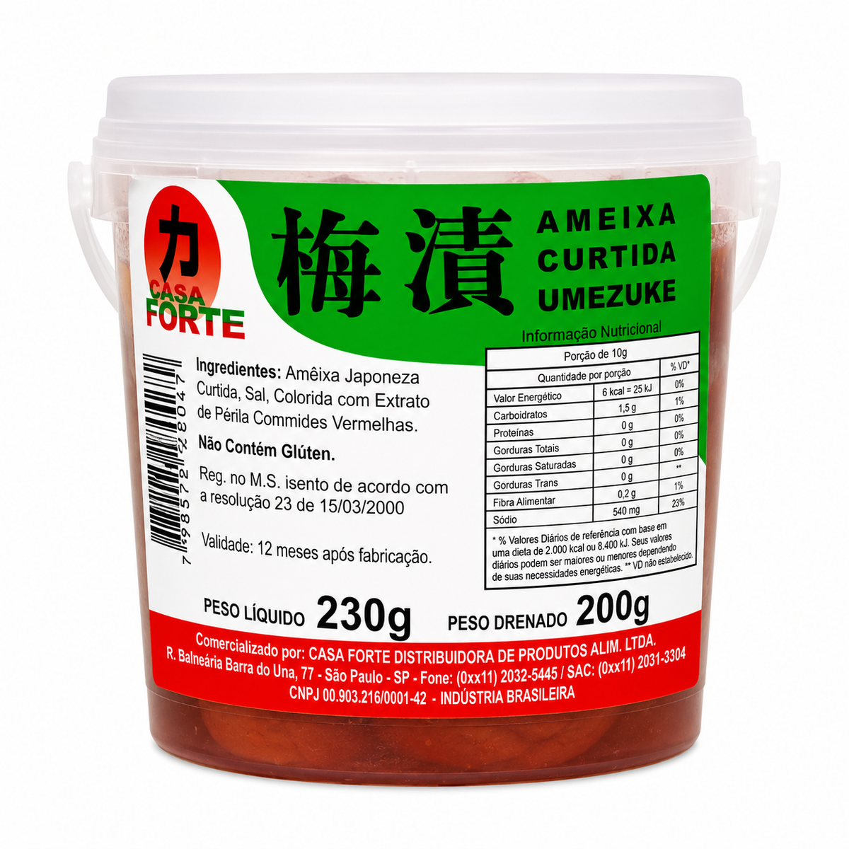 Conserva de Ameixa Curtida Umezuke 200g Casa Forte