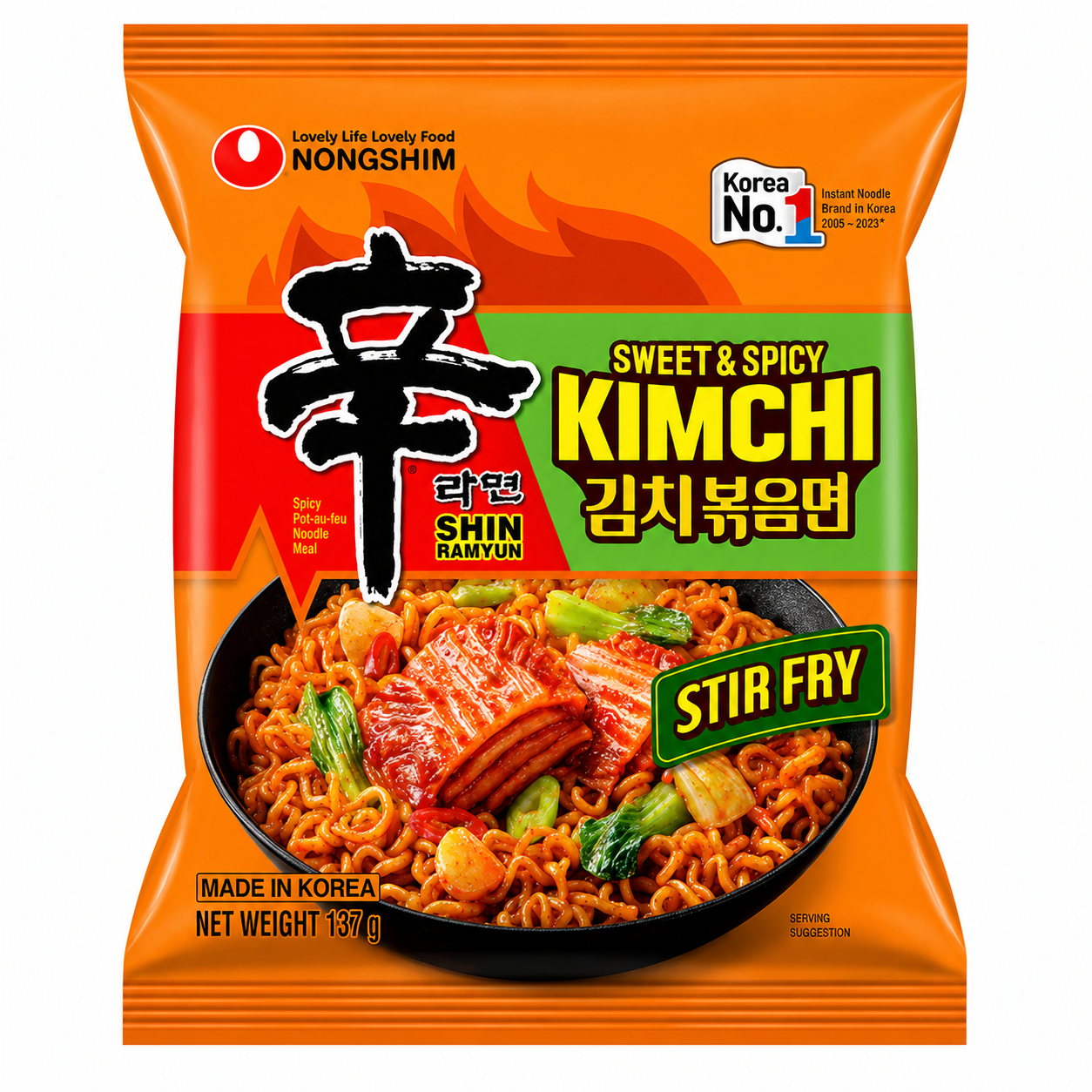 MACARRAO INSTANTANEO KIMCHI STIR FRY 137G NONGSHIM