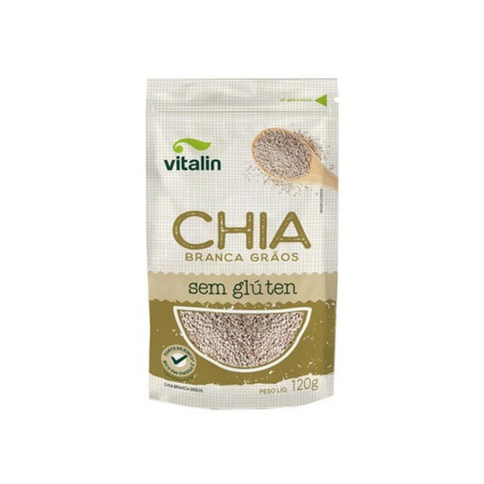 Chia Branca em Grãos Sem Glúten 120g Vitalin