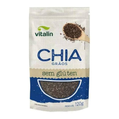 Chia em Grãos Integral Vitalin 120g Sem Glúten