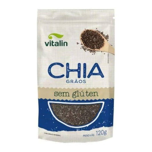 Chia em Grãos Integral Sem Glúten 120g Vitalin