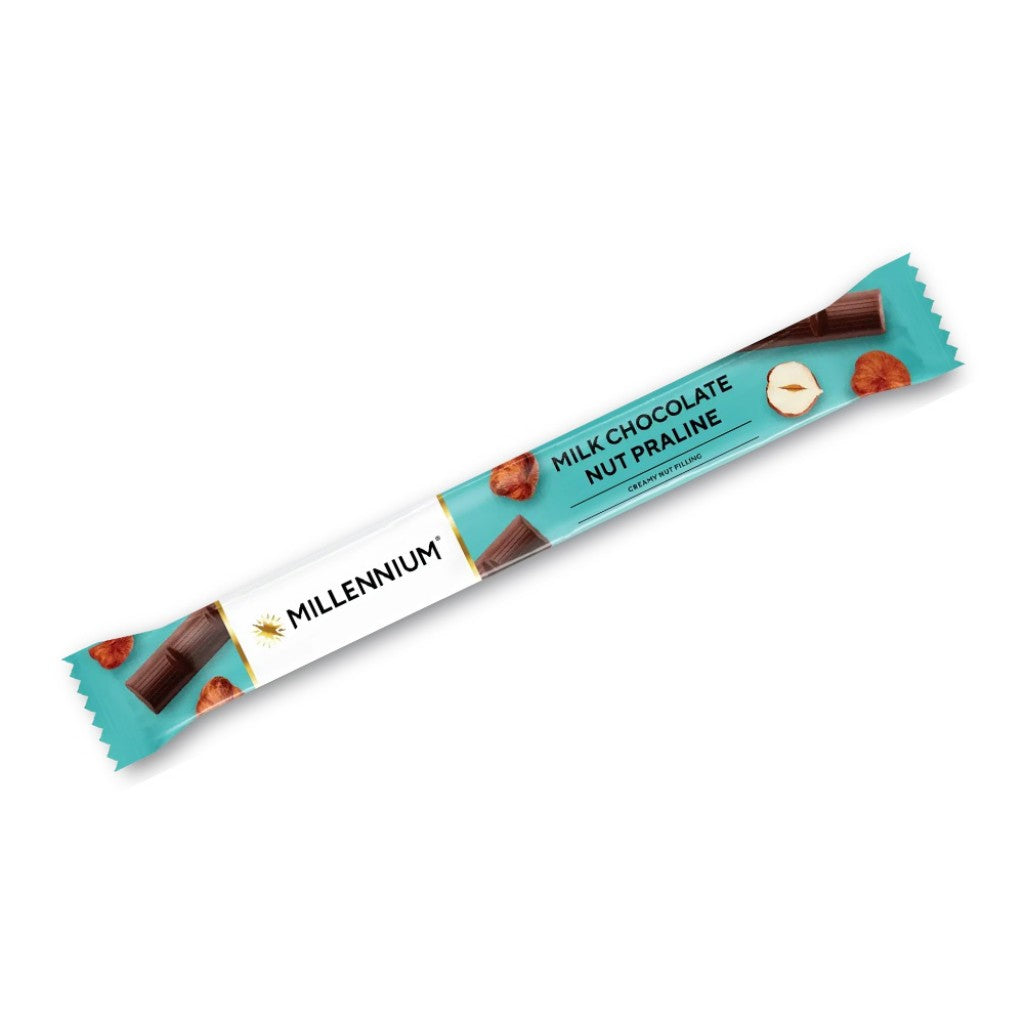 Chocolate ao Leite Recheado com Praline de Avelã 38g Millennium