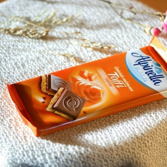 Chocolate ao Leite Sabor Toffee 100g Alpinella VENC. 31/08/26