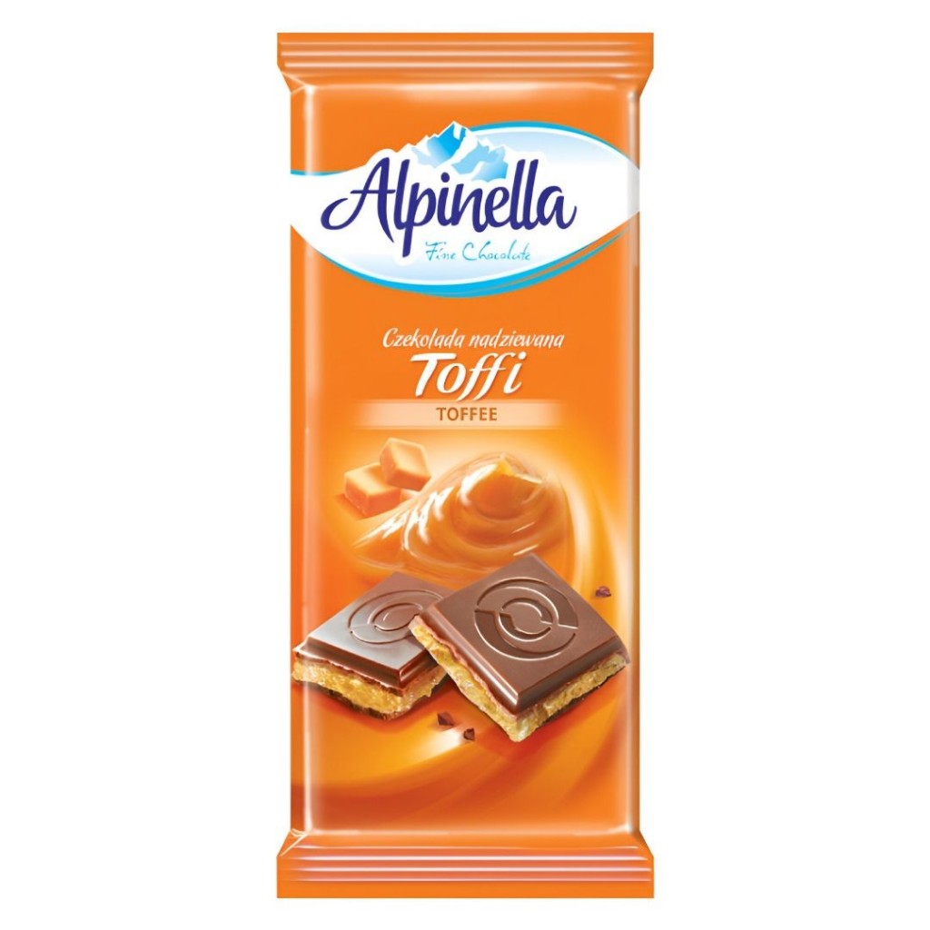 Chocolate ao Leite Sabor Toffee 100g Alpinella VENC. 31/08/26