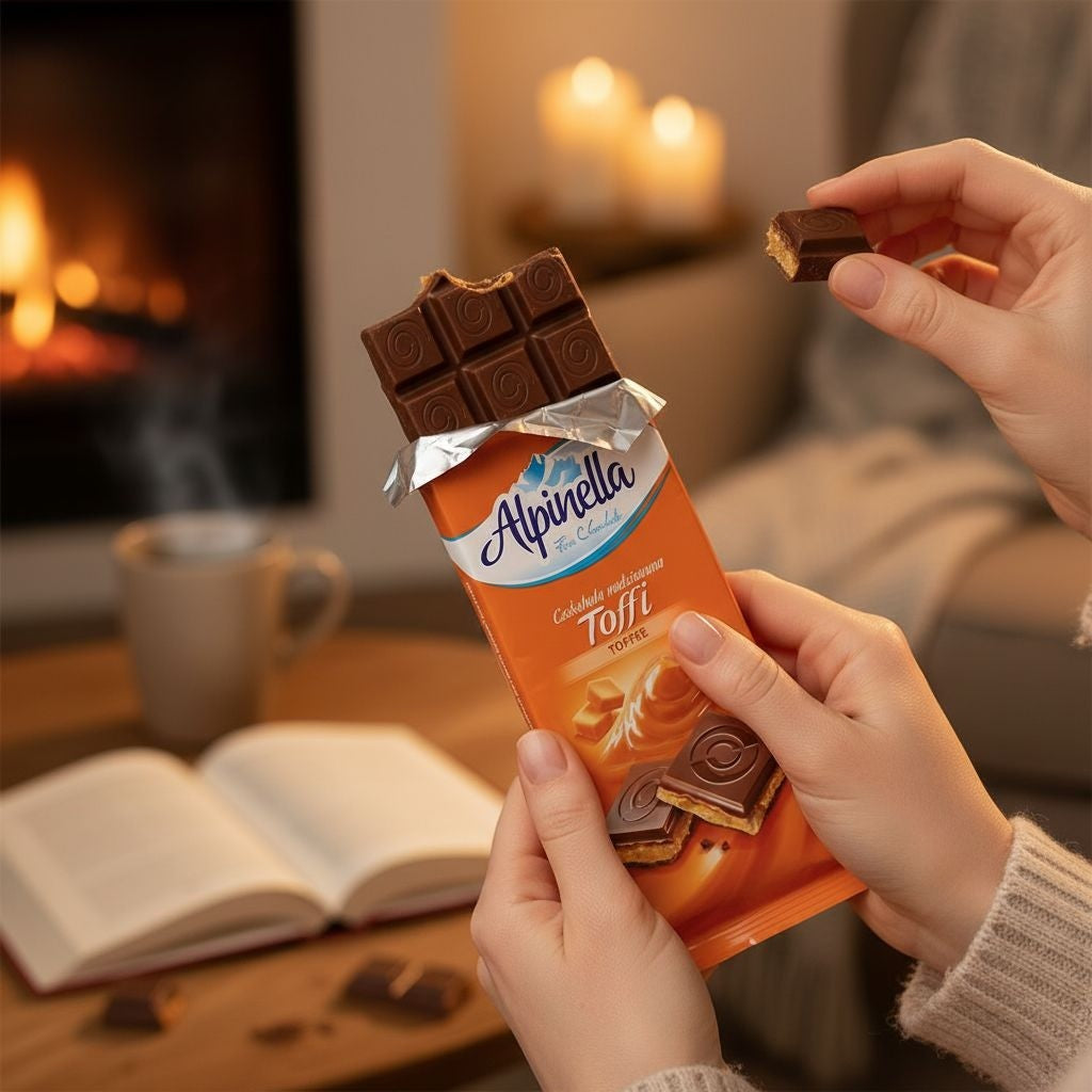 Chocolate ao Leite Sabor Toffee 100g Alpinella