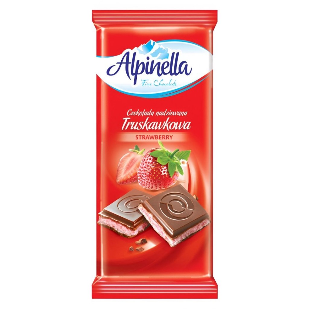 Chocolate ao Leite com Morango 100g Alpinella