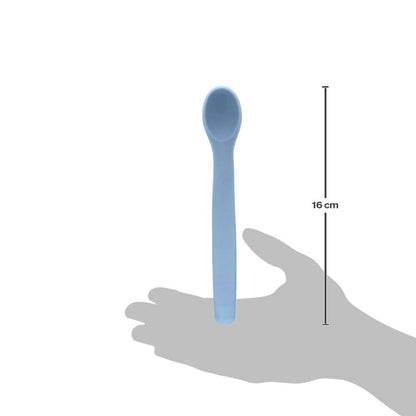 Colher Flexível em Silicone Azul Buba