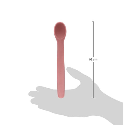 Colher Flexível em Silicone Rosa Buba