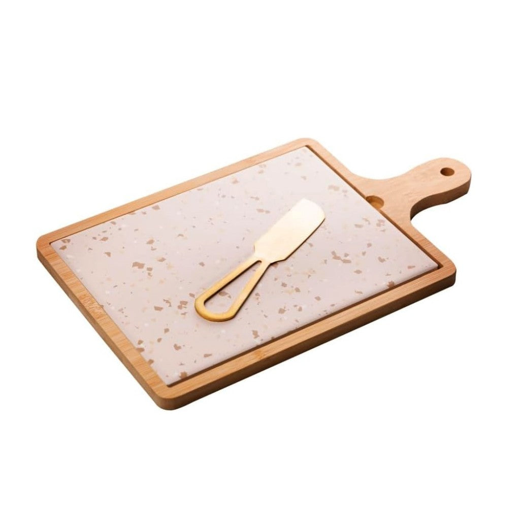 Conjunto com 3 Peças para Queijo Bandeja Quadrada 29x17x1,5cm  Lyor