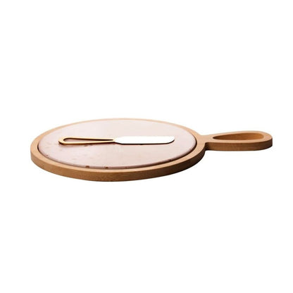 Conjunto com 3 Peças para Queijo com Bandeja Redondo 20x28x1,5cm Lyor
