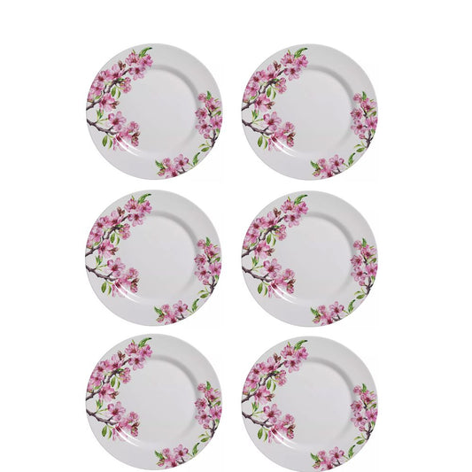 Conjunto de 6 Pratos Rasos Cerejeira 28,5x2,2cm Alleanza
