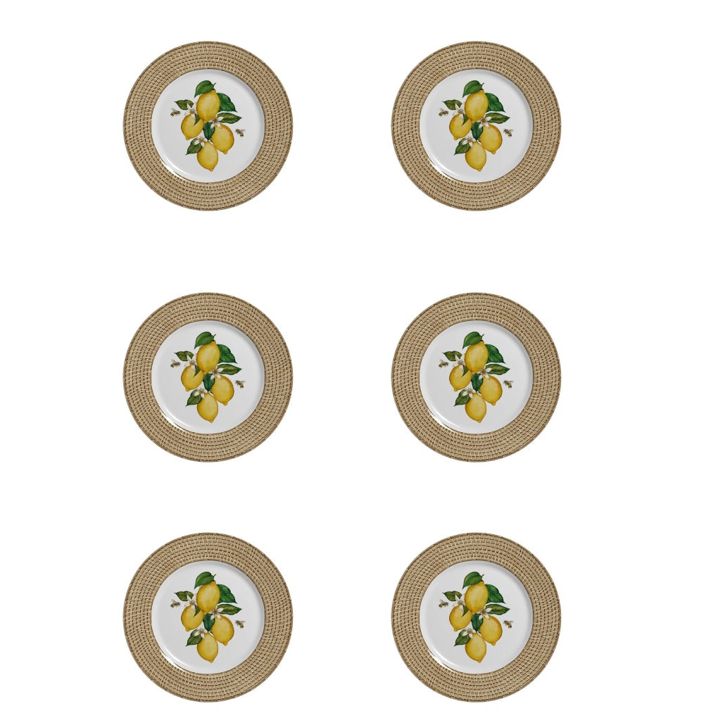 Conjunto de 6 Pratos de Sobremesa Positano 19,5cm Alleanza