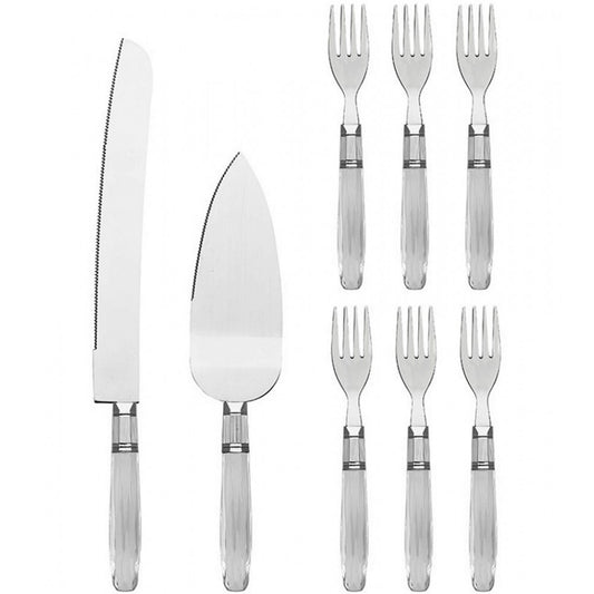 Conjunto para Bolo Glow Inox com 8 peças