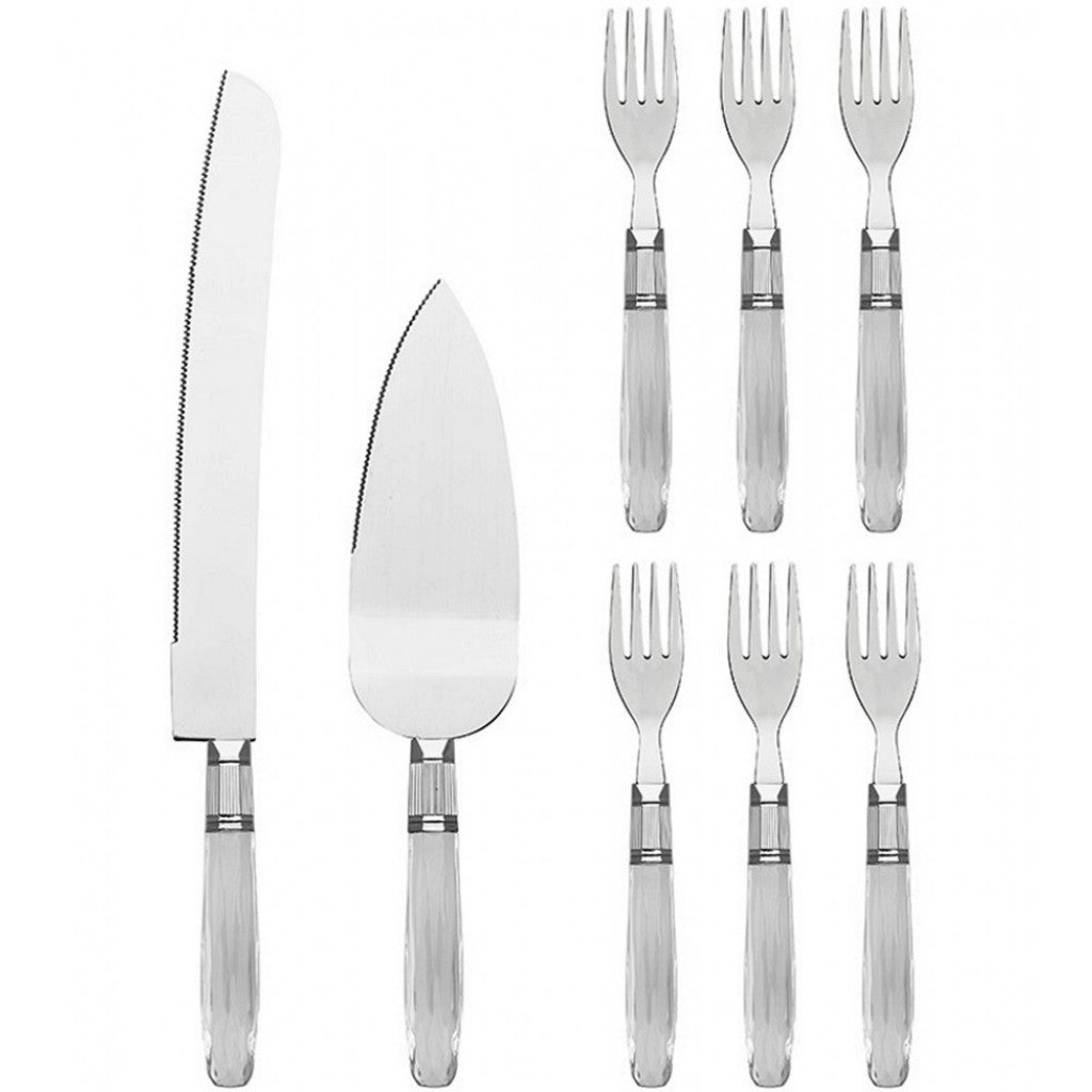 Conjunto para Bolo Glow Inox com 8 peças