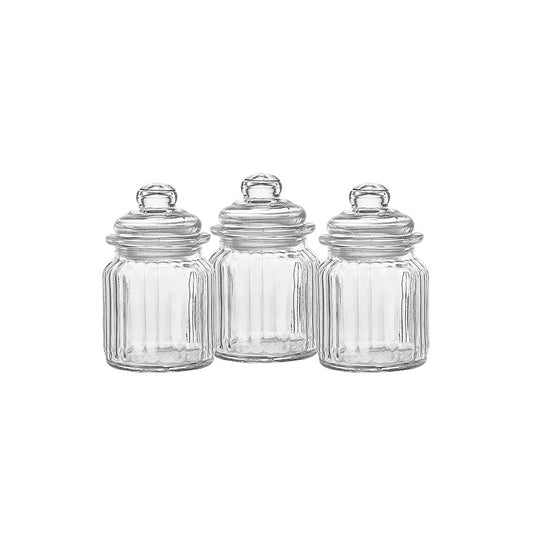 Conjunto de potes de vidro 3 unidades 280ML Hauskraft