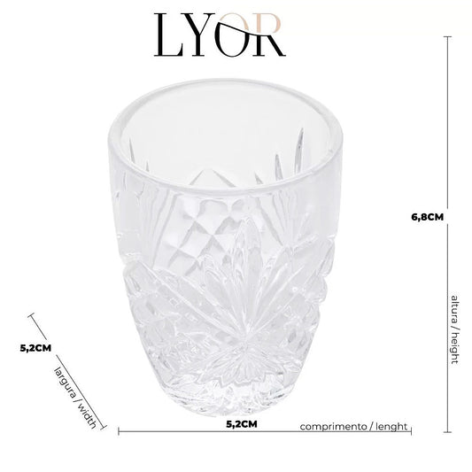 Copo para Shot de Vidro Sortido 65ml Lyor