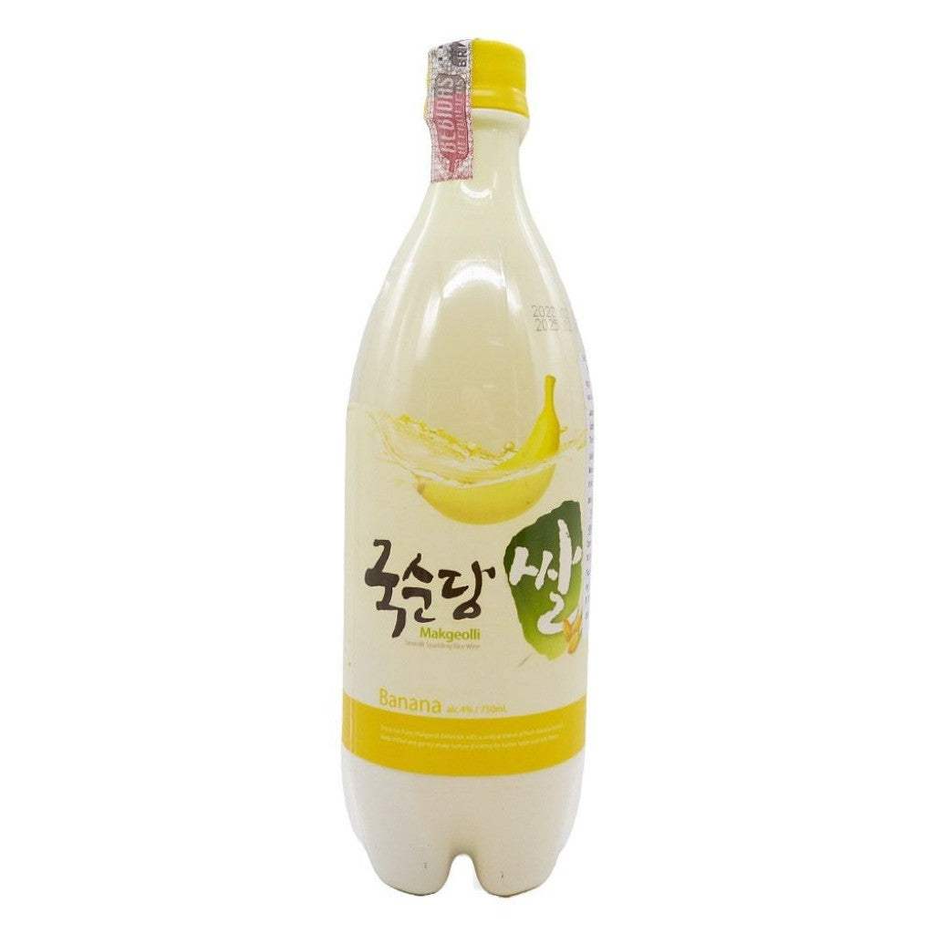 Coquetel Alcoólico Coreano Makgeolli Sabor Banana 750ml Kook Soon Dang