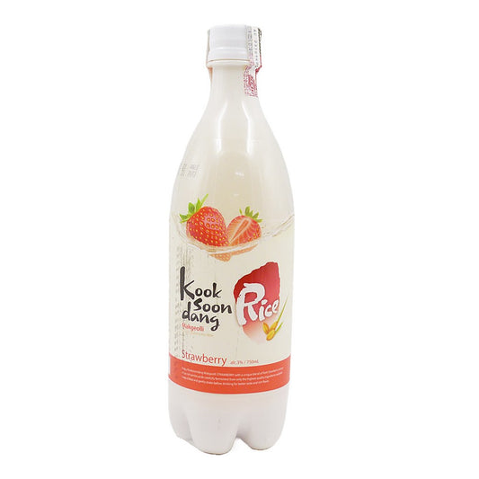 Coquetel Alcoolico Coreano Makgeolli Sabor Morango 750ml Kook Soon Dang