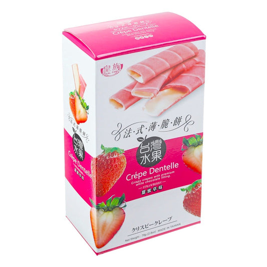 Crepe Crocante Dentelle Sabor Morango e Chocolate 78g Royal Family