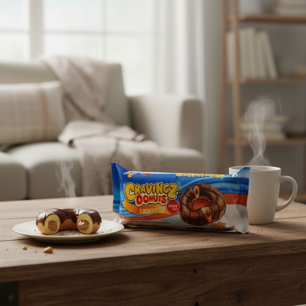 Donuts de Chocolate com Caramelo 5 Packs 200g Cravingz