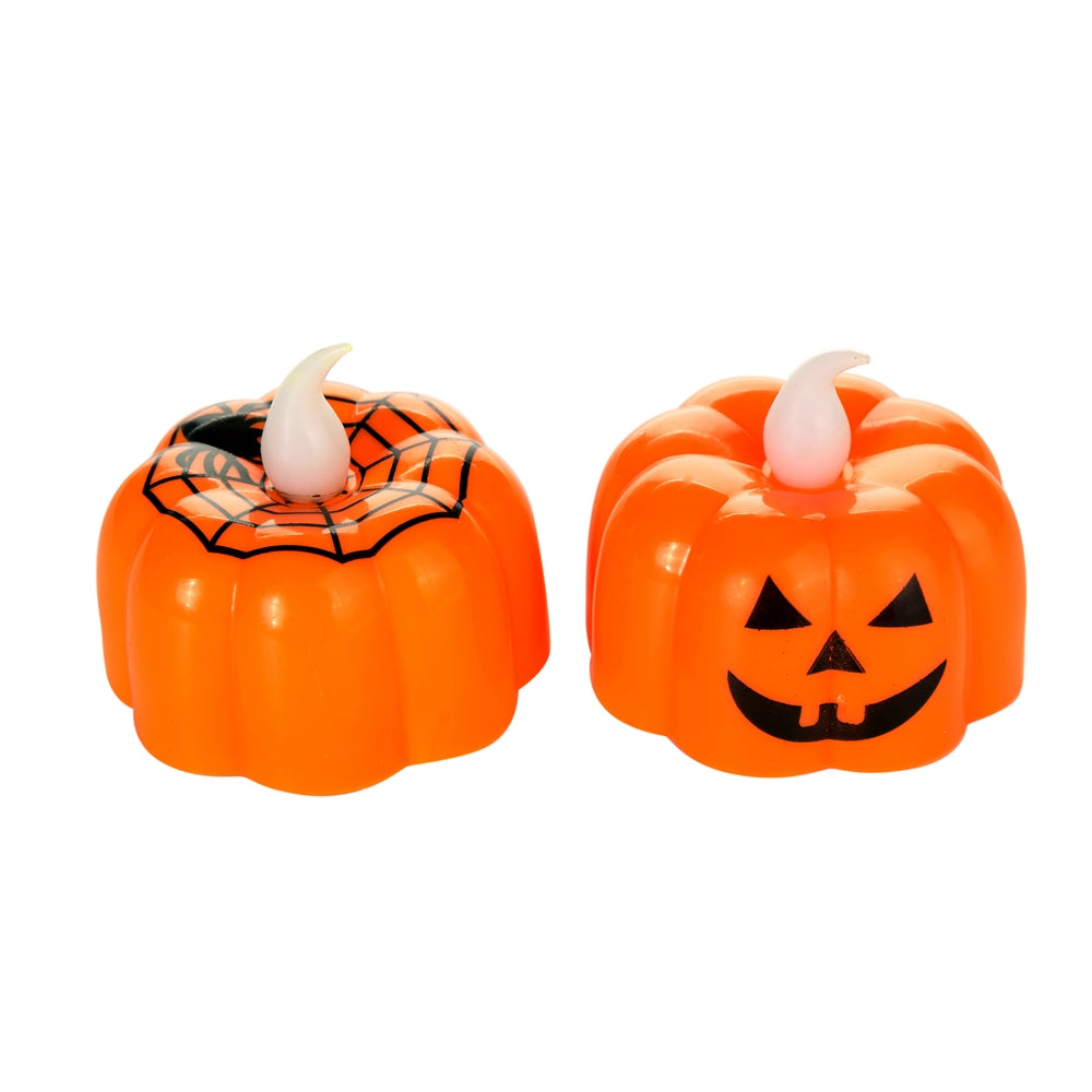 ENFEITE VELA ABOBORA LED HALLOWEEN 5CM SILVER FESTAS
