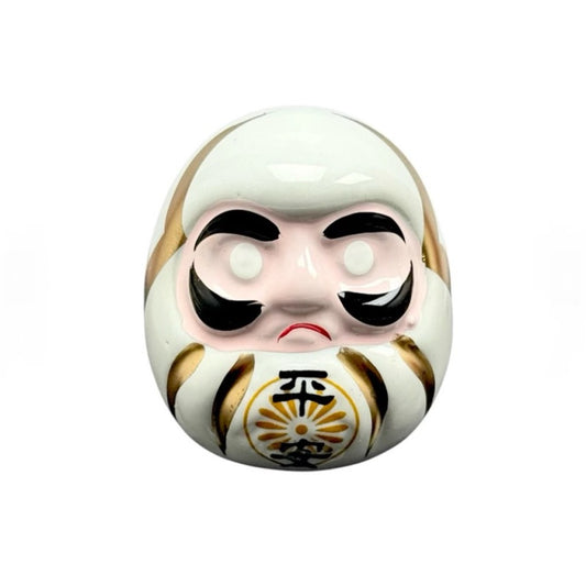 Enfeite Daruma Porcelana Branco 6cm Martins
