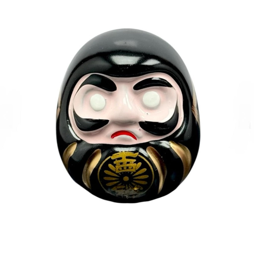 Enfeite Porcelana Daruma Preto 6cm Martins