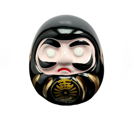 Enfeite Porcelana Daruma Preto 6cm Martins
