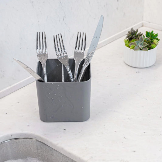 Escorredor de Talheres Trium Branco 12,4x9x12,4cm Ou