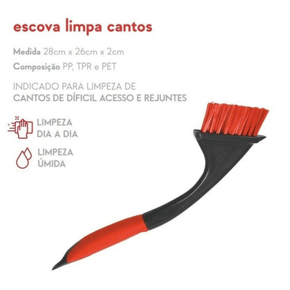 Escova Limpa Cantos com Ponta Raspadora Powermaid