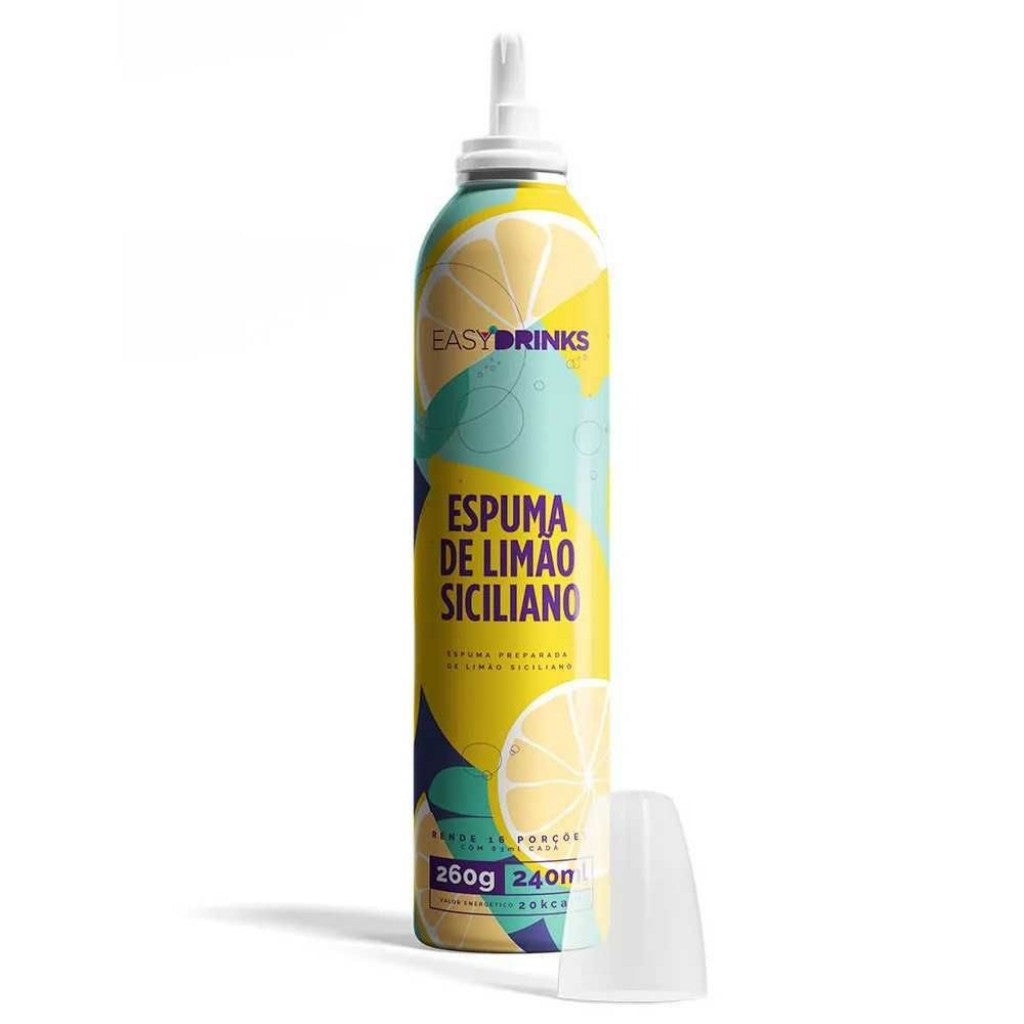 Espuma para Drinks Sabor Limão Siciliano 260g Easy Drinks