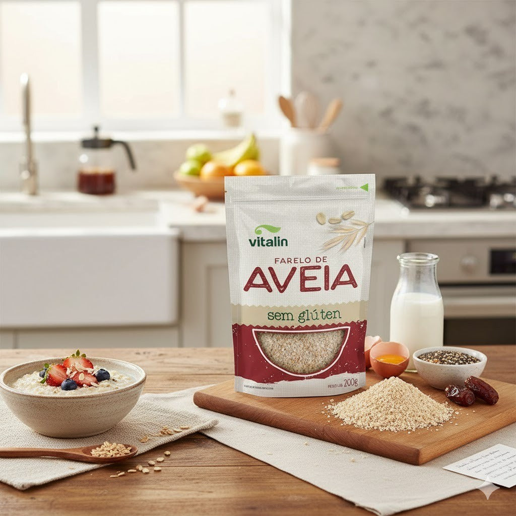 Farelo de Aveia Sem Glúten 200g Vitalin