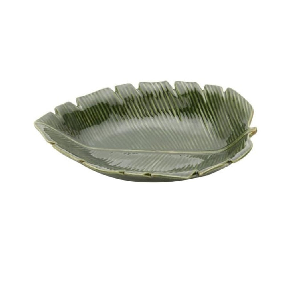 Folha Decorativa 23x16cm Banana Leaf Verde Lyor