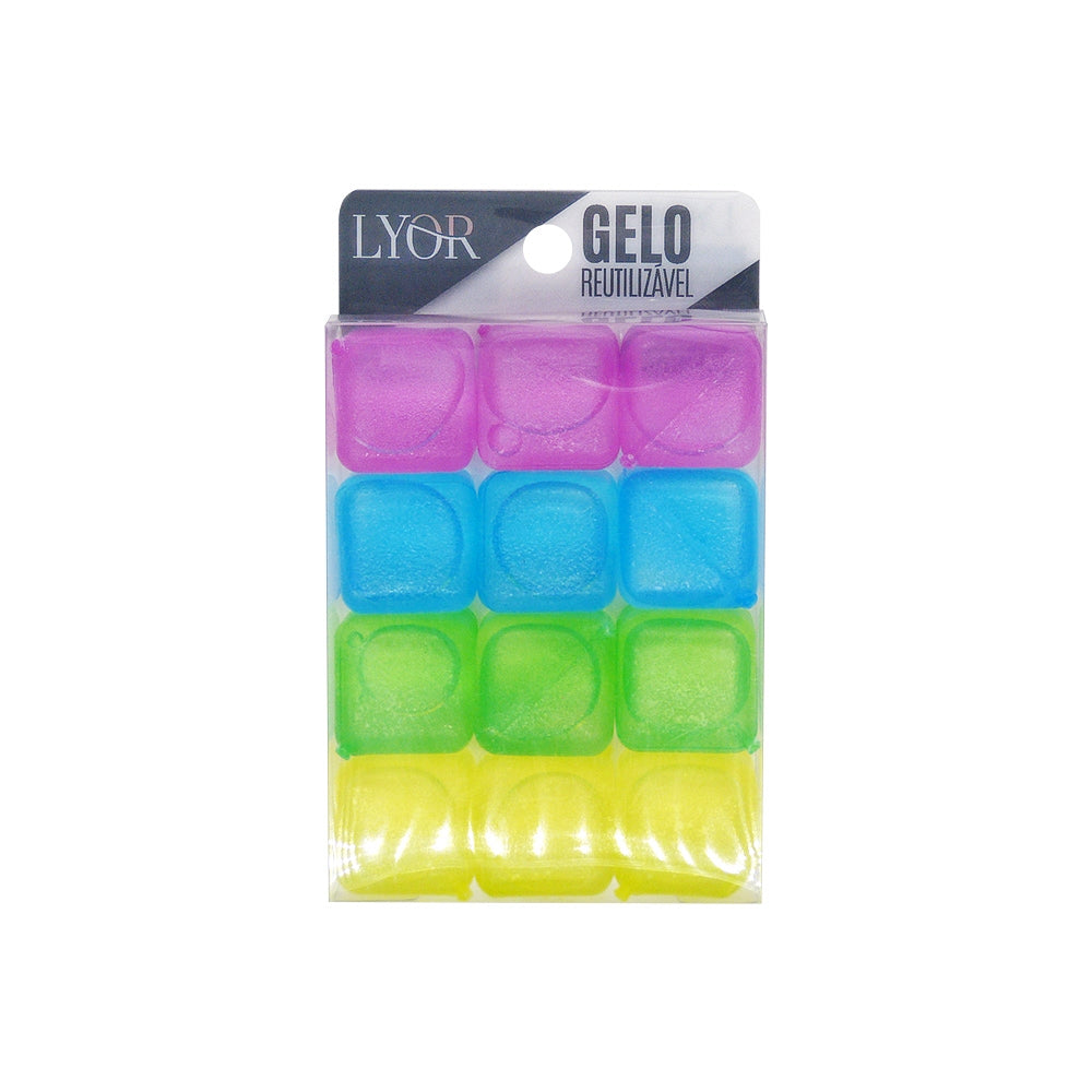 Gelos Reutilizáveis em Cubos 12un Lyor