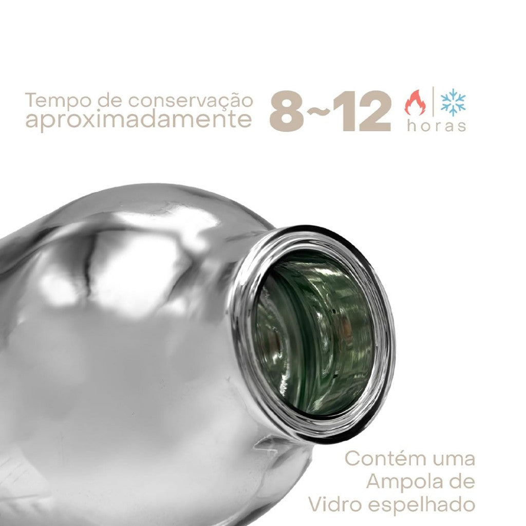 Garrafa Termica De Plastico Jumeirah Branca 1l Lyor