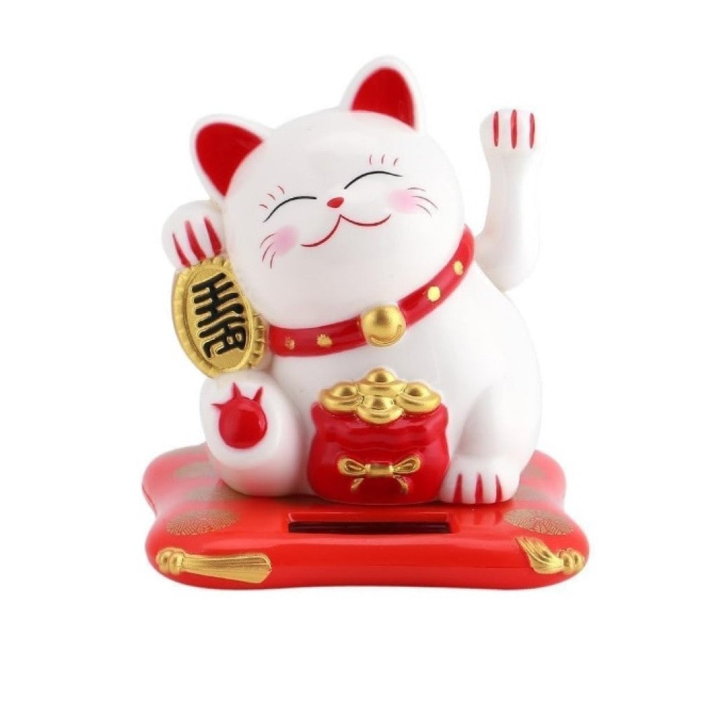 Gato da Sorte Branco 7,5x6,5cm Tenda