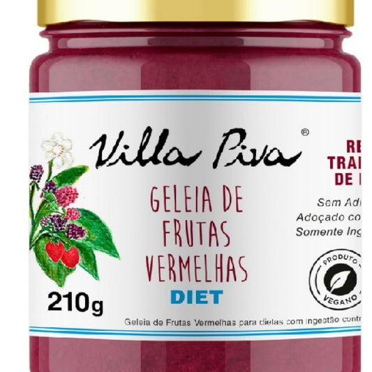 Geleia Diet Frutas Vermelhas 210g Villa Piva